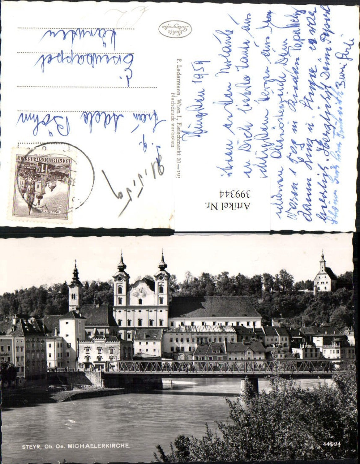 399344,Steyr an d. Enns Michaelerkirche Kirche Brücke