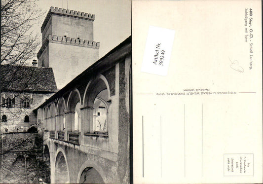 399349,Steyr an d. Enns Schloss Lamberg Schlossgang m. Turm