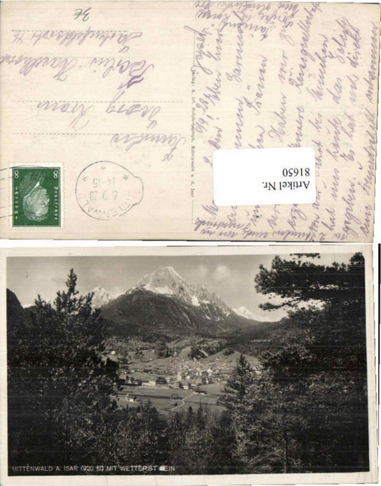 81650,Mittenwald a. Isar Wetterstein 1928