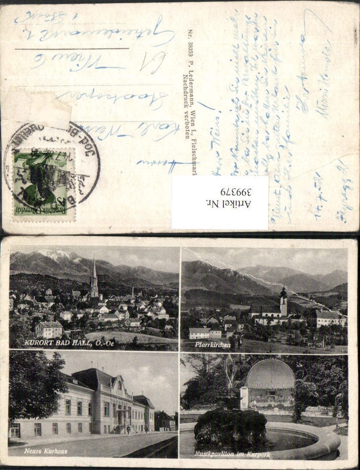 399379,Bad Hall Kurhaus Musikpavillon Pfarrkirchen Totale Mehrbildkarte