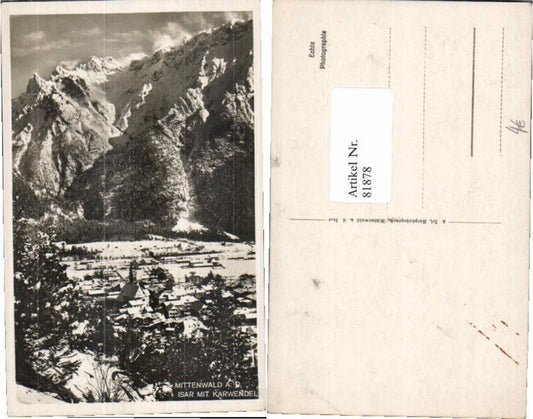 81878,Mittenwald a. Isar Karwendel