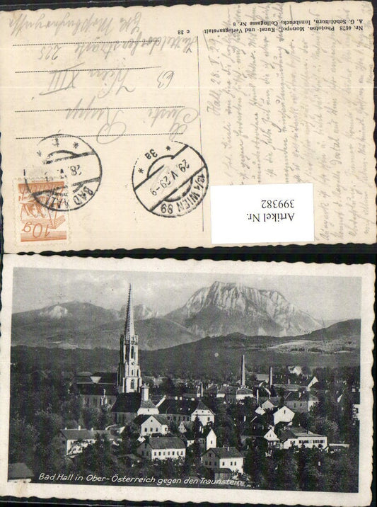 399382,Bad Hall Totale geg. Traunstein Bergkulisse