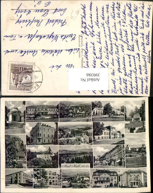 399386,Bad Hall Totale Kurhaus Schloss Sonnenheim Kurpark Mehrbildkarte