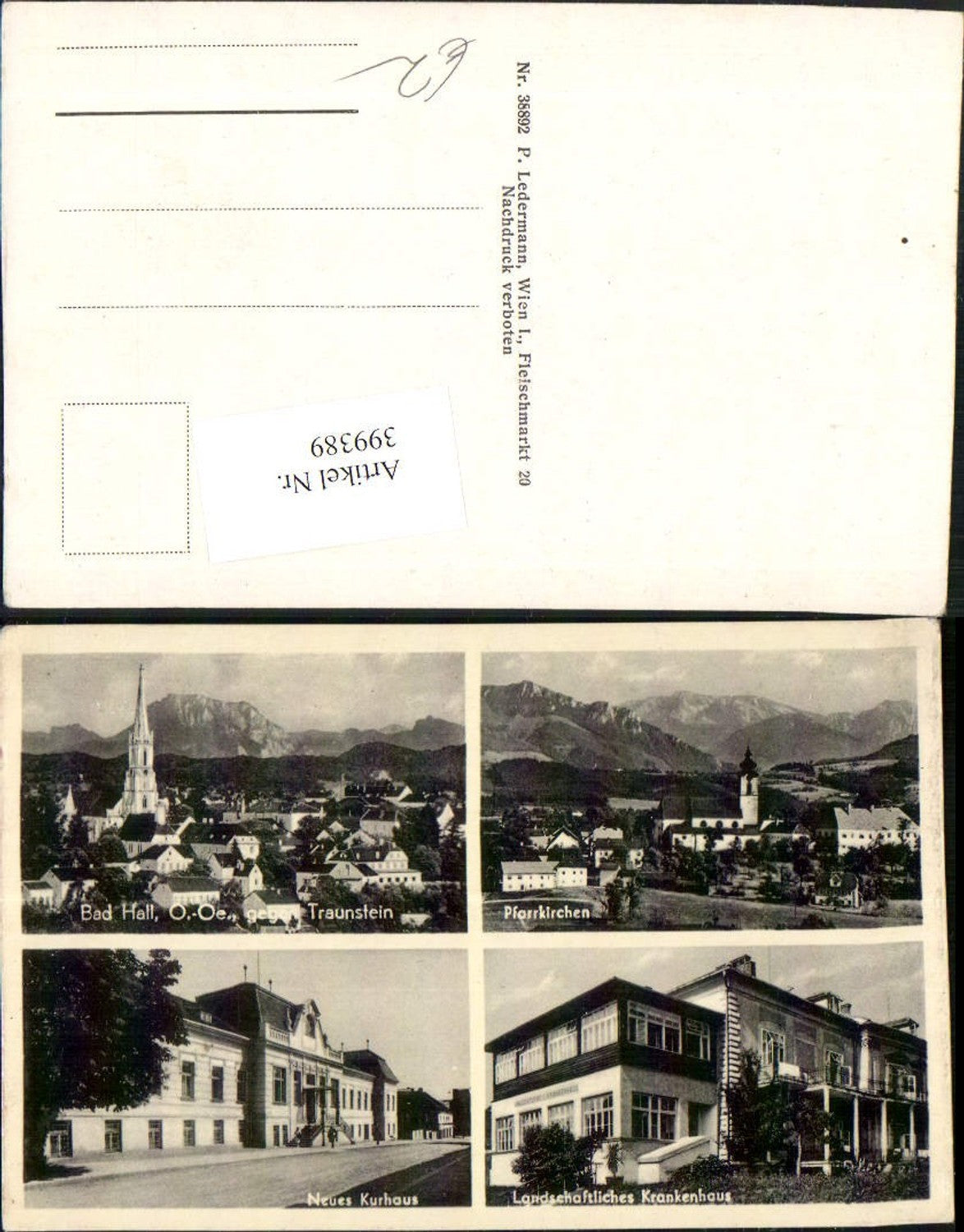 399389,Bad Hall Totale Kurhaus Krankenhaus Pfarrkirchen Totale Mehrbildkarte