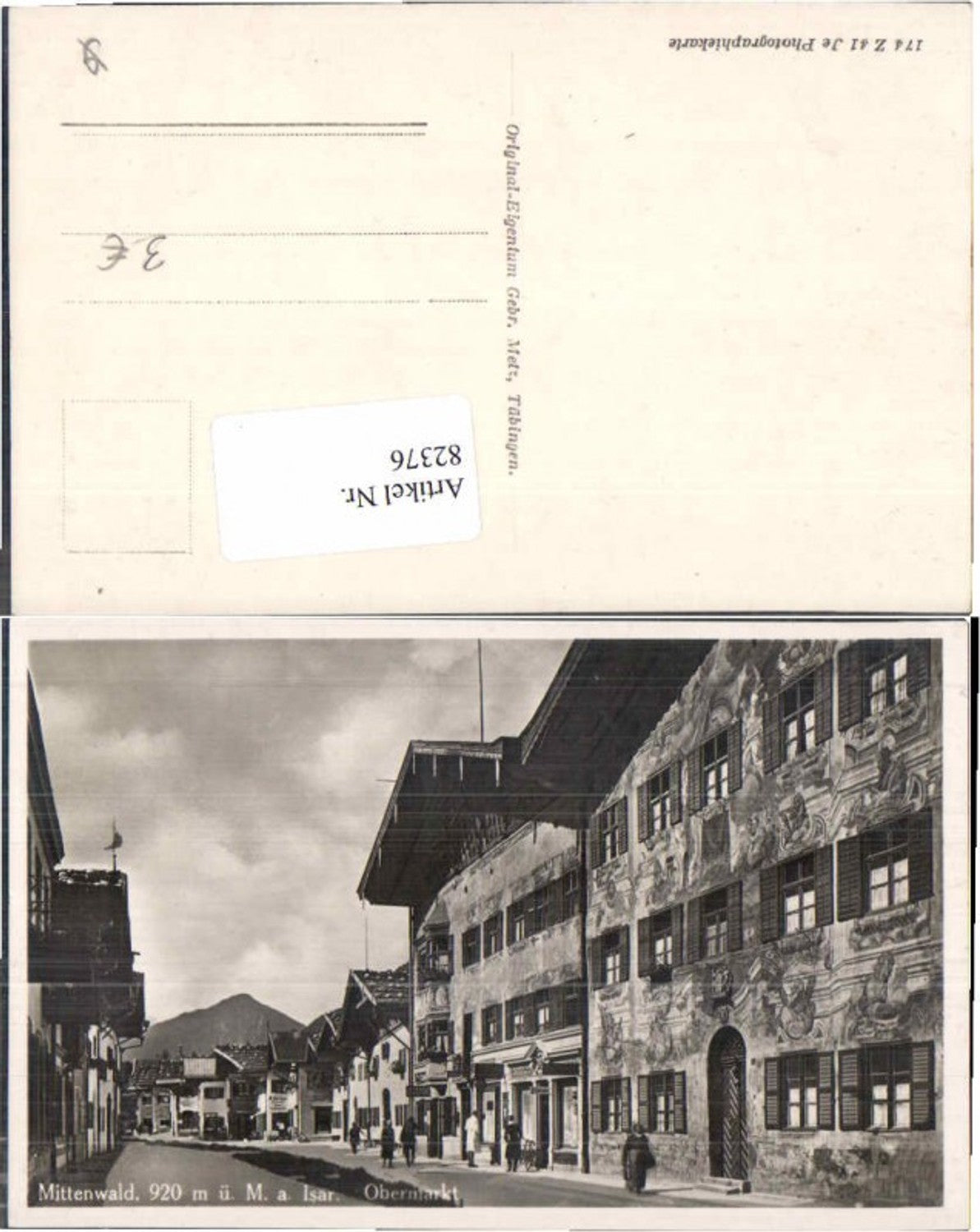 82376,Mittenwald a. Isar Obermarkt Strassenansicht