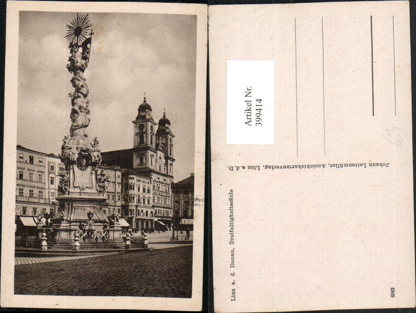 399414,Linz an d. Donau Dreifaltigkeitssäule Pestsäule Kirche