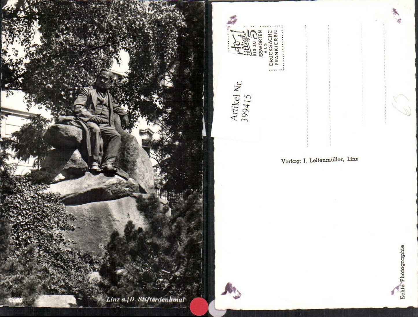 399415,Linz an d. Donau Stifterdenkmal Denkmal Statue