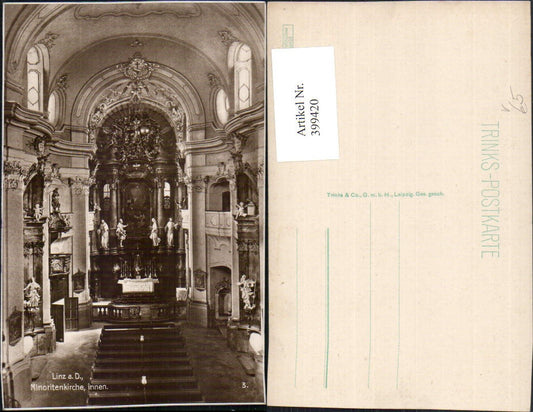 399420,Linz an d. Donau Minoritenkirche Kirche Innenansicht pub Trinks