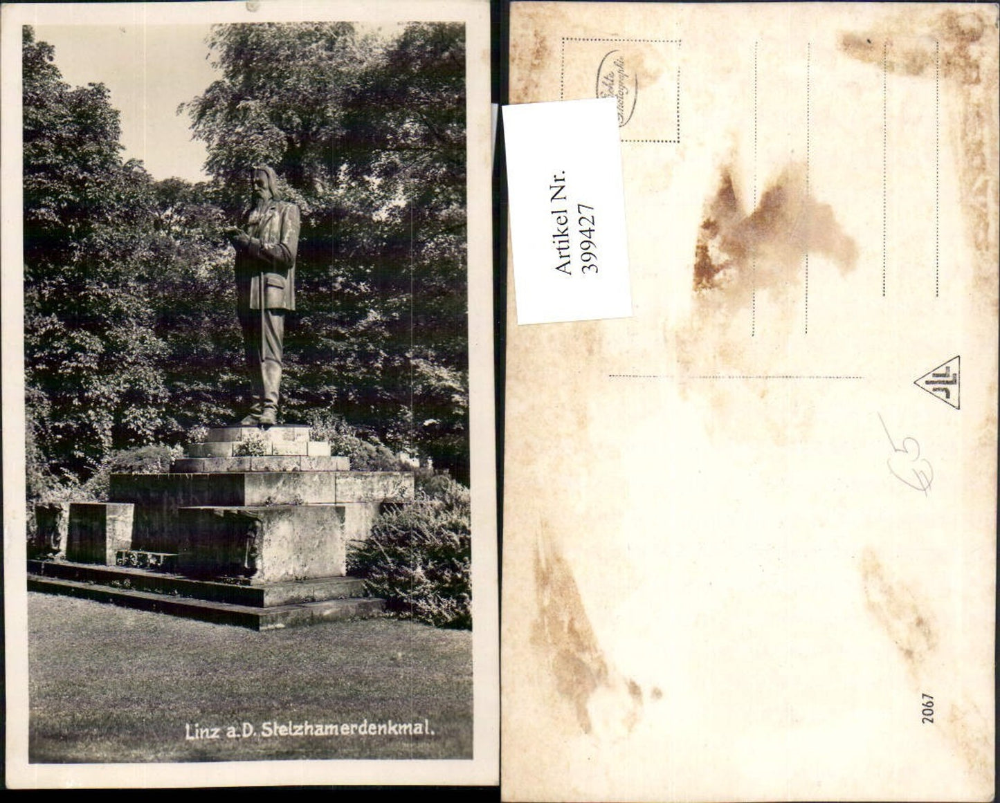 399427,Linz an d. Donau Stelzhamer-Denkmal Statue