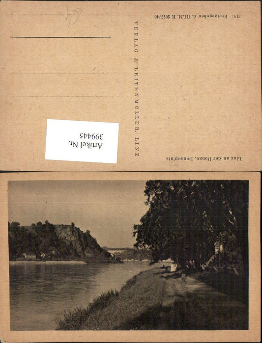 399445,Linz an d. Donau Donauplatz Fluss Wegpartie