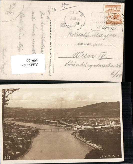 399456,Foto AK Linz an d. Donau Totale