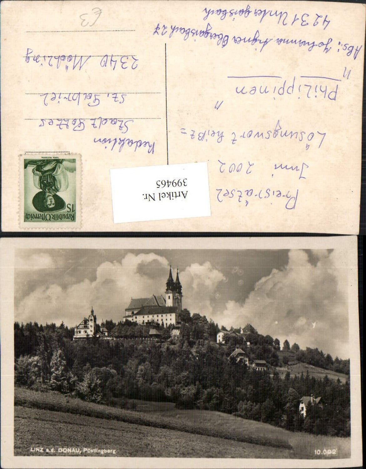 399465,Linz an d. Donau Pöstlingberg Kirche