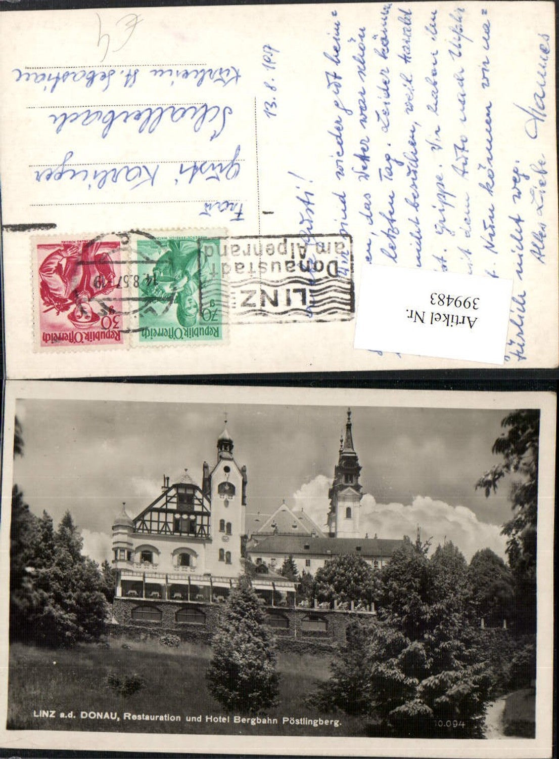 399483,Linz an d. Donau Restauration u. Hotel Bergbahn Pöstlingberg
