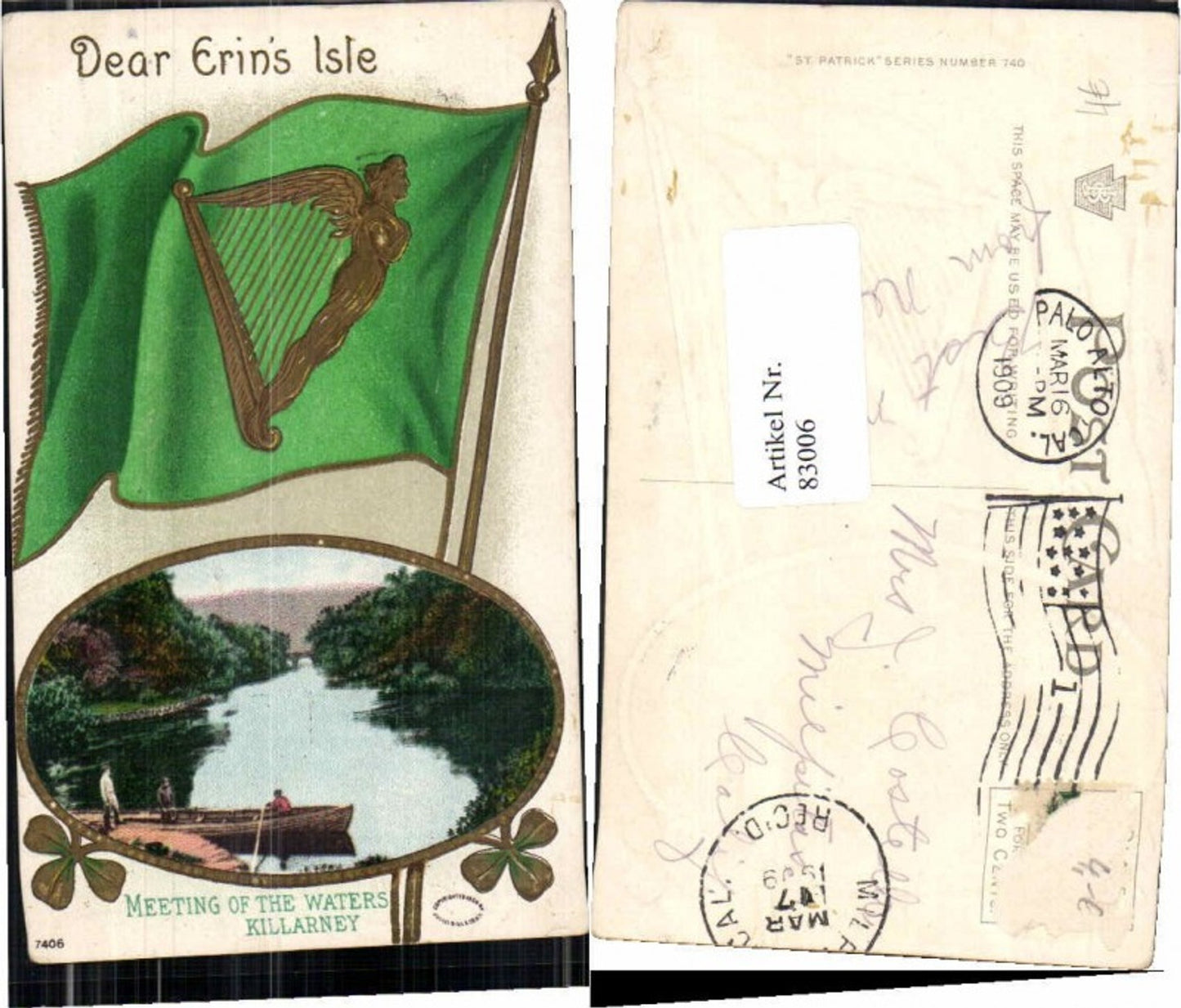 83006, Killarney Waters Coin Angel Harp Metamorphosis