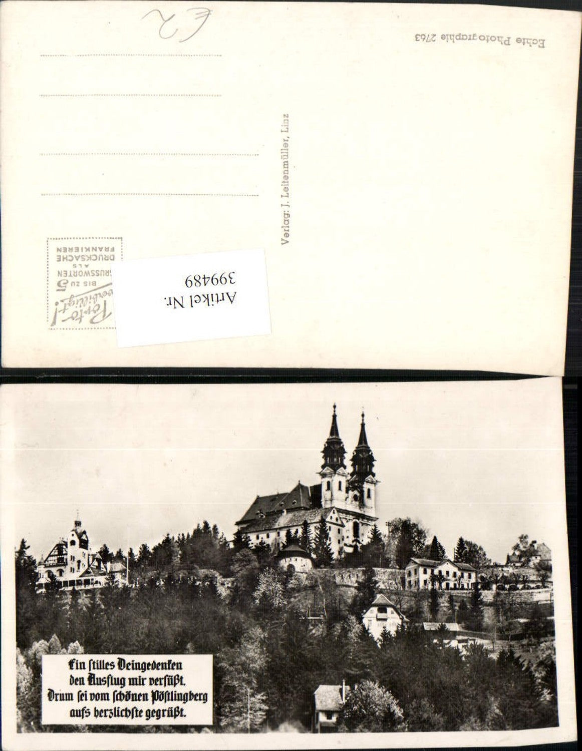 399489,Linz an d. Donau Pöstlingberg Kirche