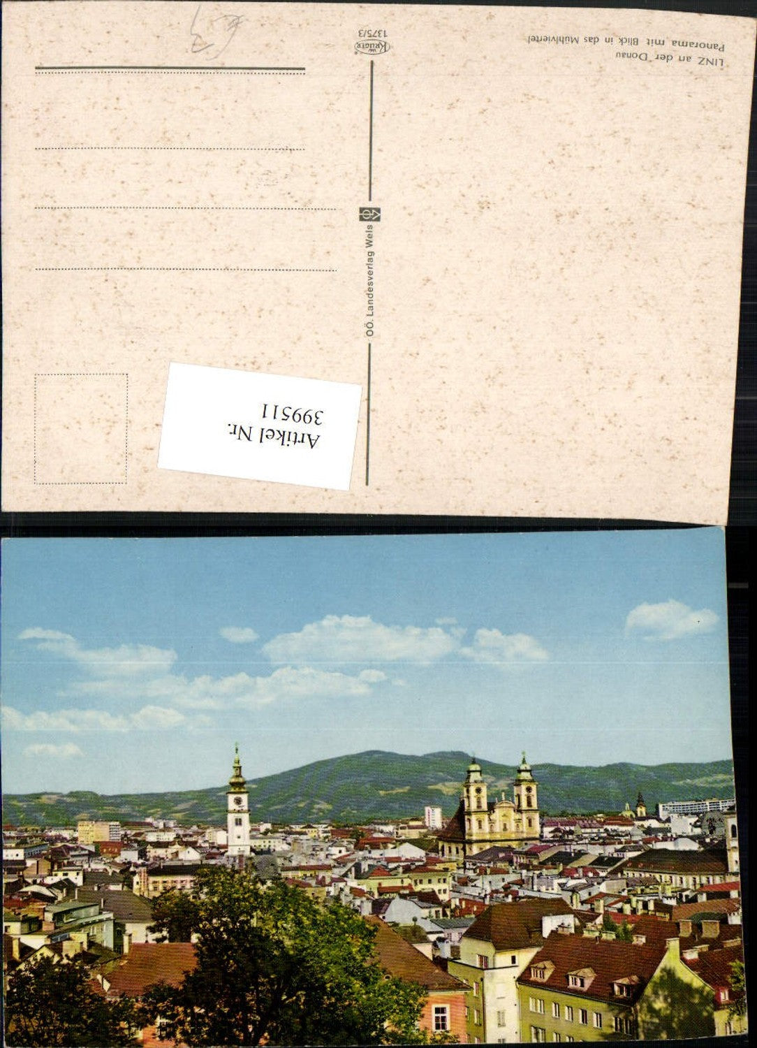 399511,Linz an d. Donau Teilansicht Panorama