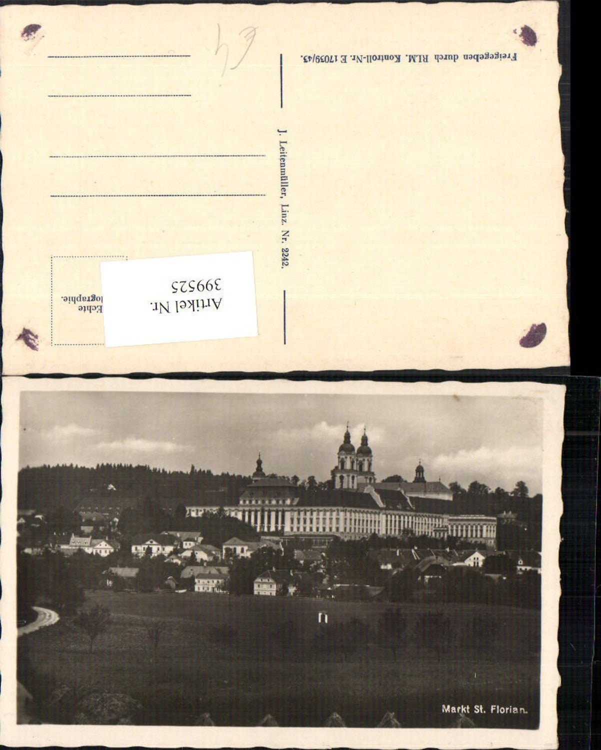 399525,Markt St. Florian Teilansicht m. Stift