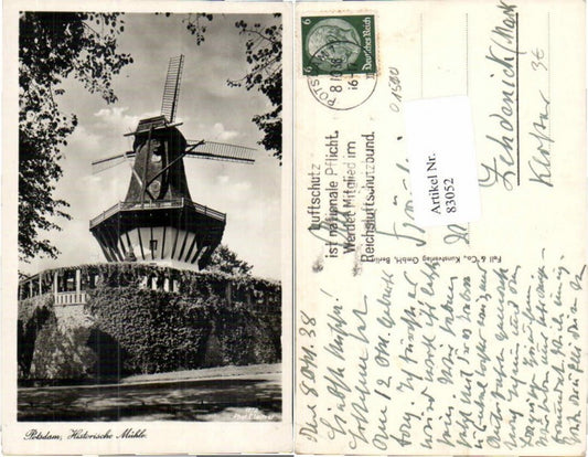 83052,Potsdam Mühle Windmühle Sanssouci