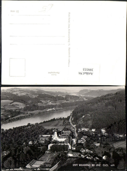399533,Stift Wilhering b. Linz Totale Fliegeraufnahme