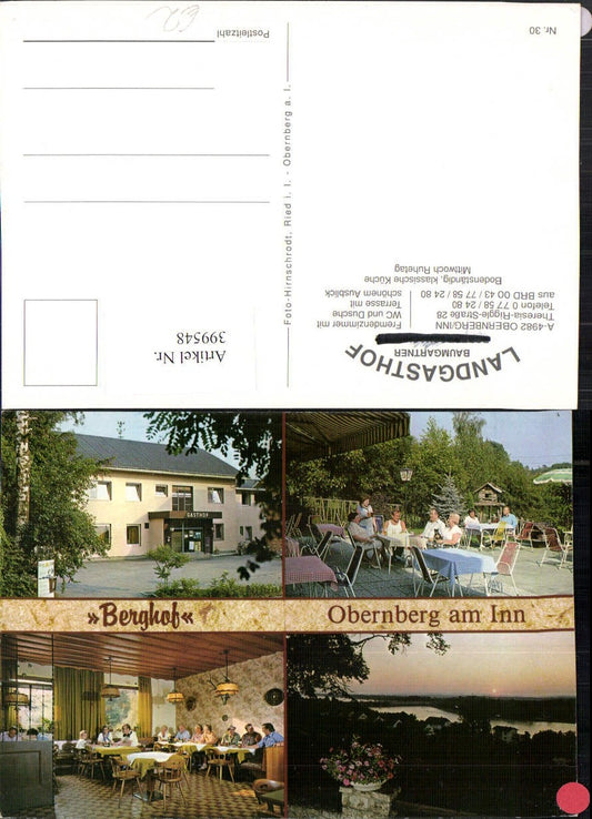 399548,Obernberg am Inn Landgasthof Baumgartner Mehrbildkarte