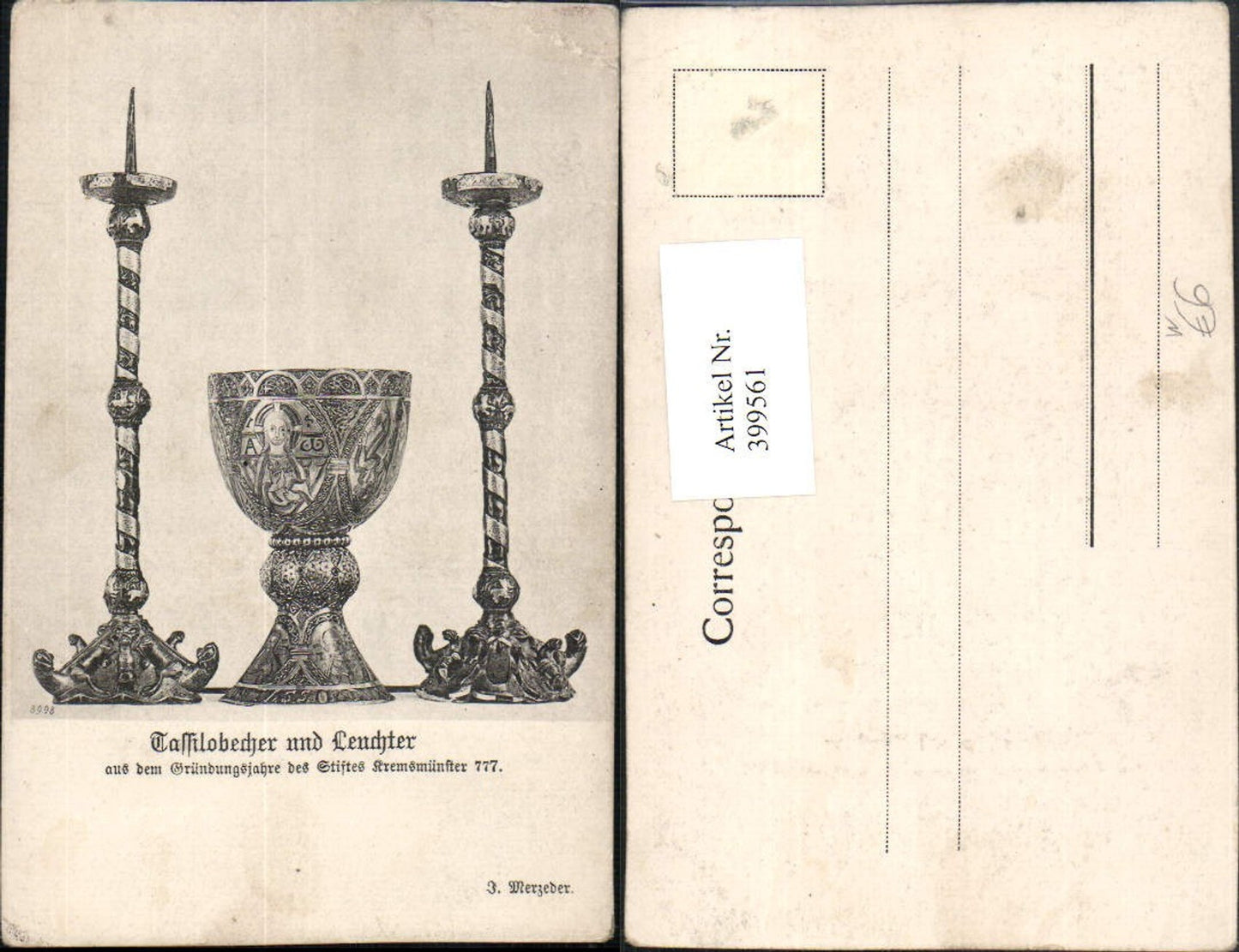 399561,Stift Kremsmünster Tassilo-Becher Leuchter