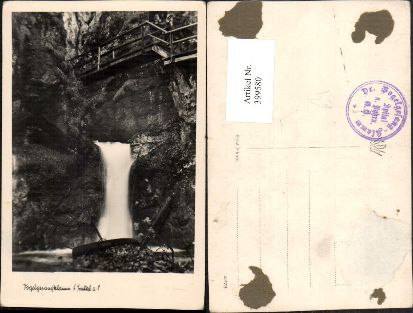 399580,Vogelgesangklamm Kalmm b. Spital am Pyhrn Wasserfall