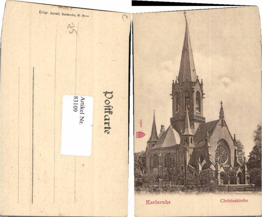83109, Karlsruhe Christuskirche, Part 1920