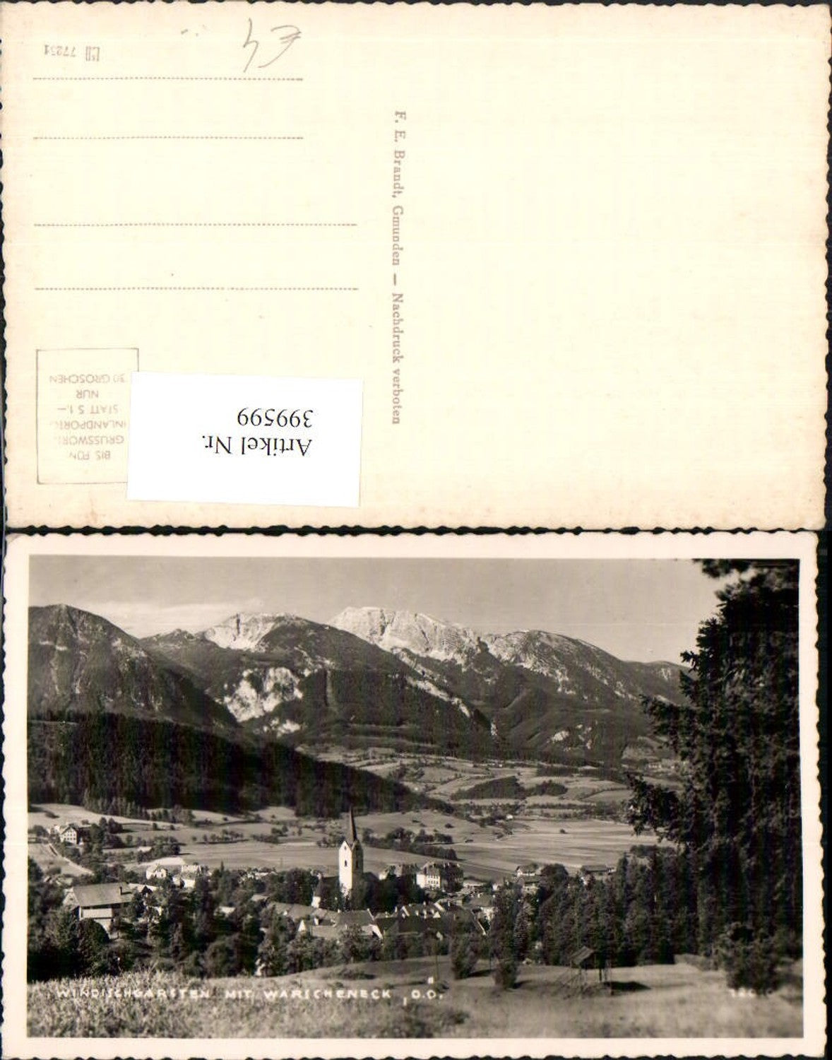 399599,Windischgarsten Totale m. Warscheneck Bergkulisse