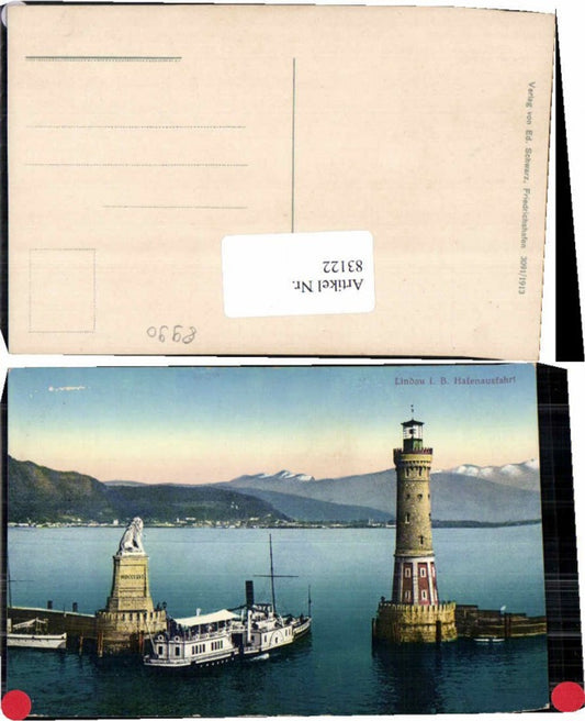 83122,Lindau am Bodensee Dampfer Hafen Leuchtturm
