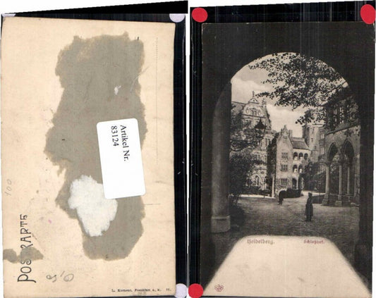 83124, Heidelberg Lot Schlosshof 1920
