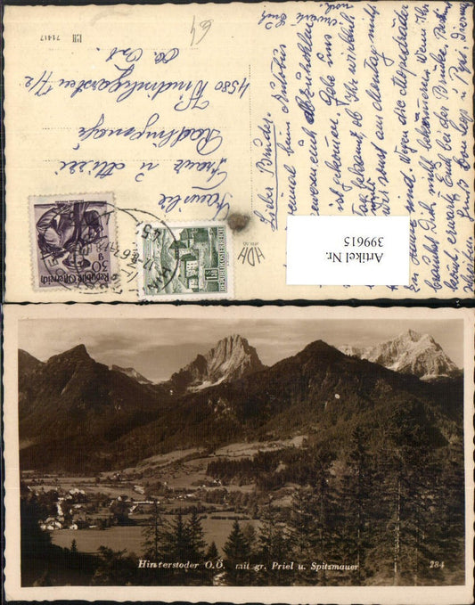 399615,Hinterstoder Totale m. Großen Priel u. Spitzmauer Bergkulisse