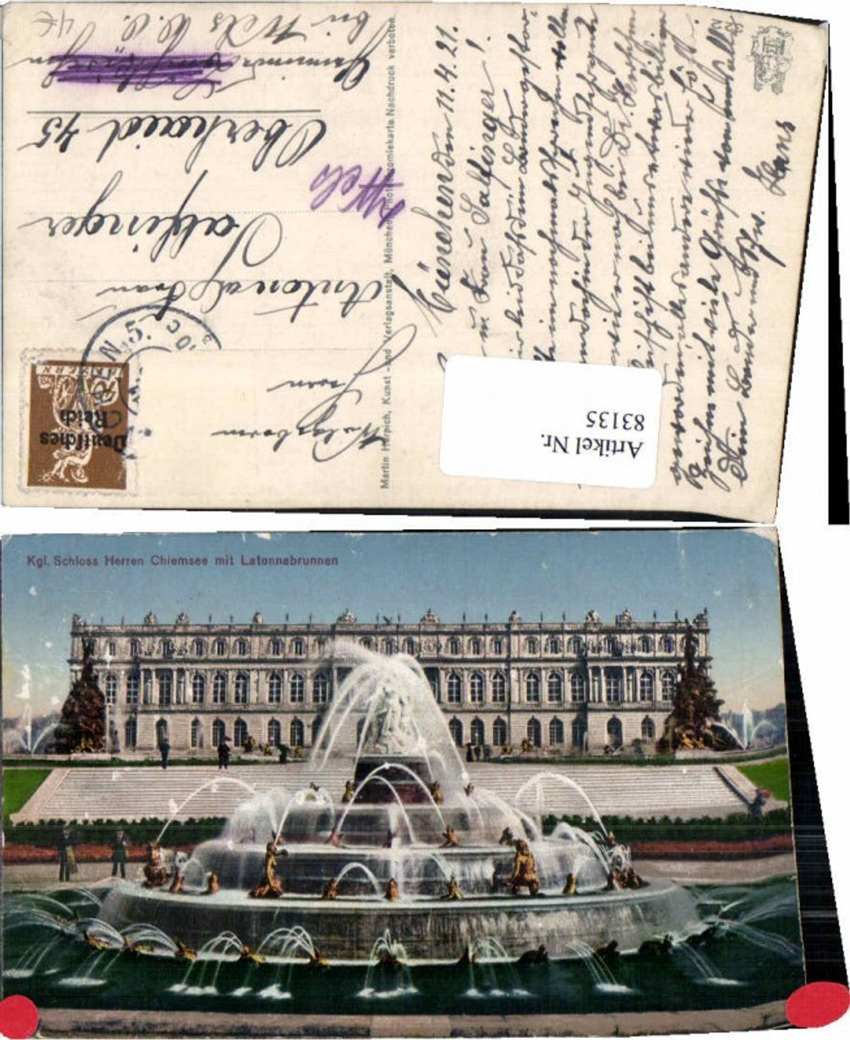 83135,Herrenchiemsee Chiemsee Brunnen Schloss