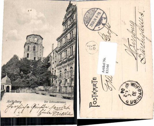 83144, Heidelberg Castle Terrace 1904