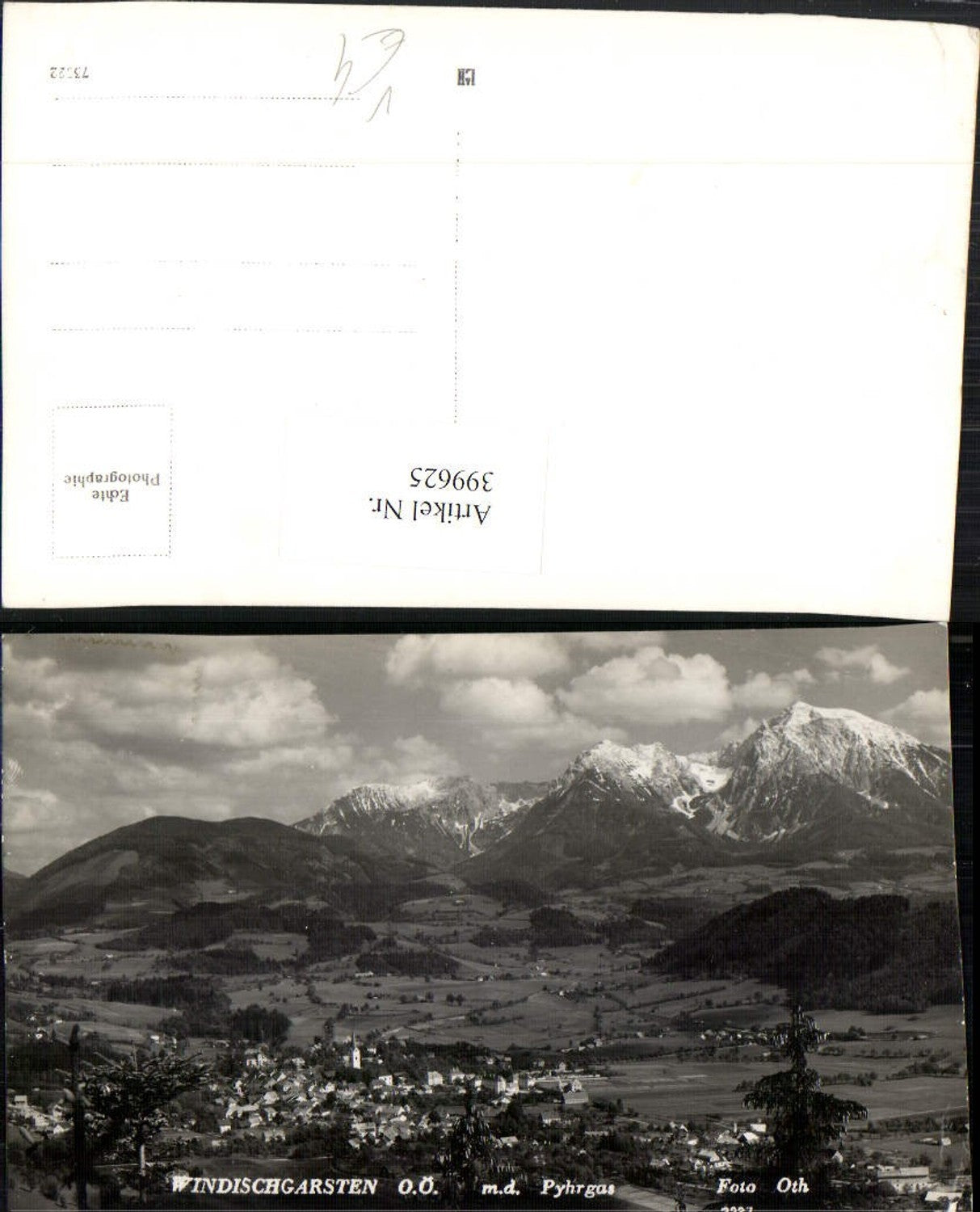 399625,Windischgarsten Totale m. Pyhrgas Bergkulisse pub Foto Oth 2237