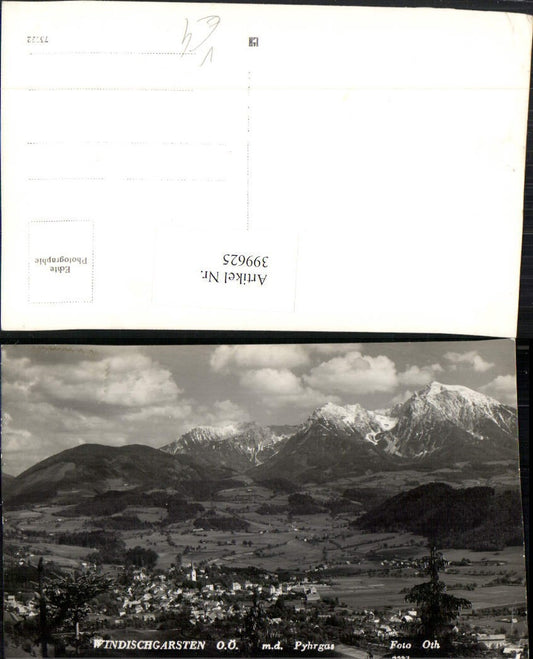 399625,Windischgarsten Totale m. Pyhrgas Bergkulisse pub Foto Oth 2237