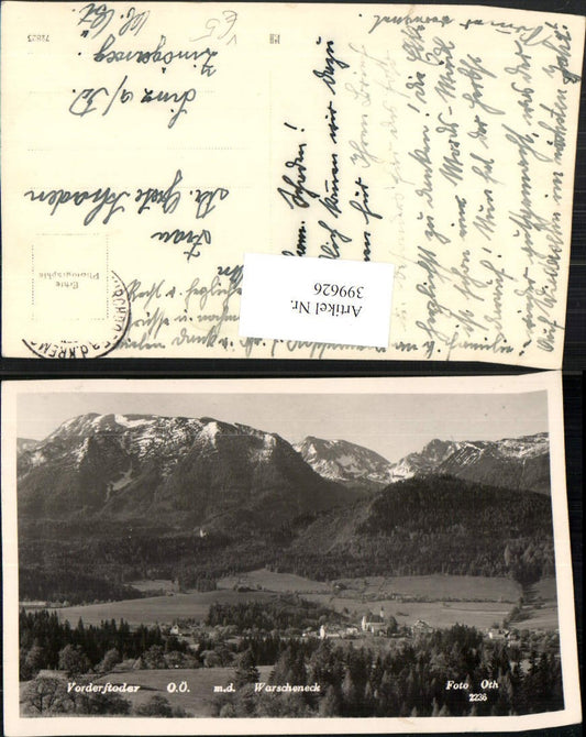 399626,Vorderstoder Totale m. Warscheneck Bergkulisse pub Foto Oth 2236