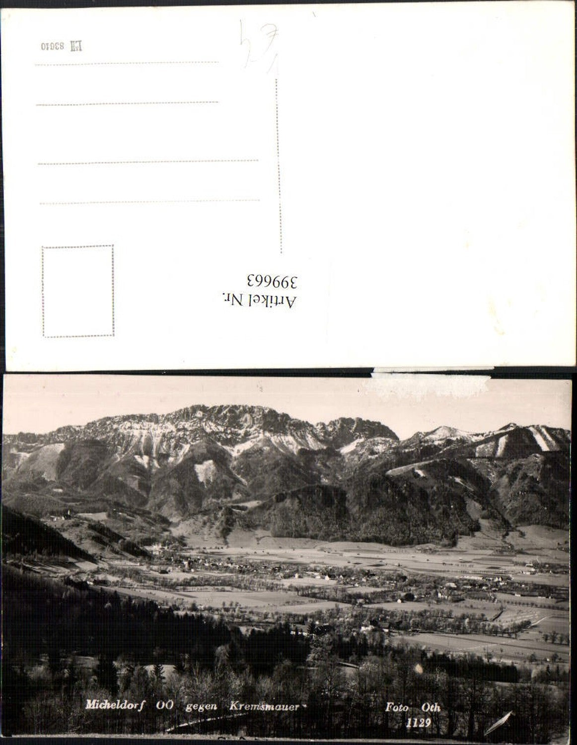 399663,Micheldorf Totale geg. Kremsmauer Bergkulisse pub Foto Oth 1129