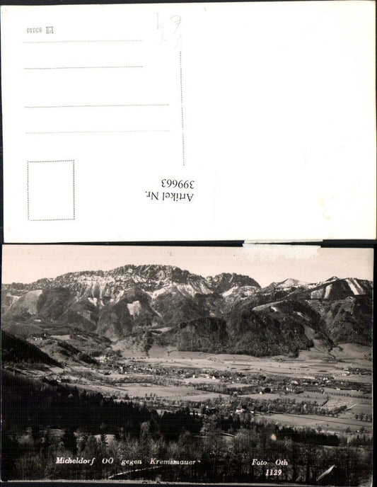 399663,Micheldorf Totale geg. Kremsmauer Bergkulisse pub Foto Oth 1129