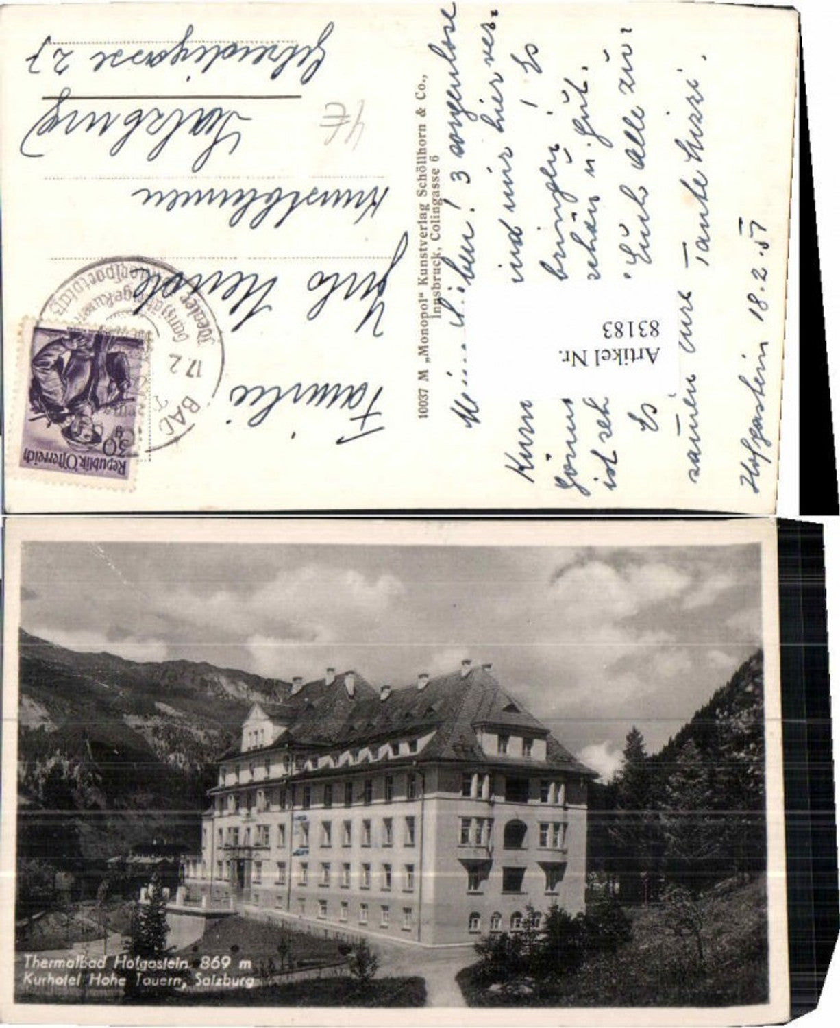 Alte Ansichtskarte – Old Postcard