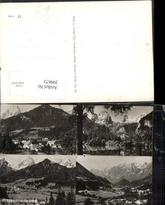 399673,Hinterstoder Totale See Bergkulisse Mehrbildkarte pub Foto Oth 2267