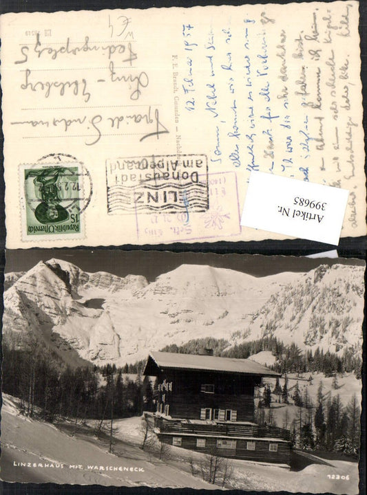 399685,Linzerhaus b. Spital am Pyhrn m. Warscheneck Bergkulisse Winterbild