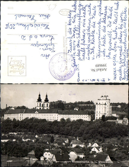 399689,Kremsmünster Teilansicht m. Stift u. Sternwarte