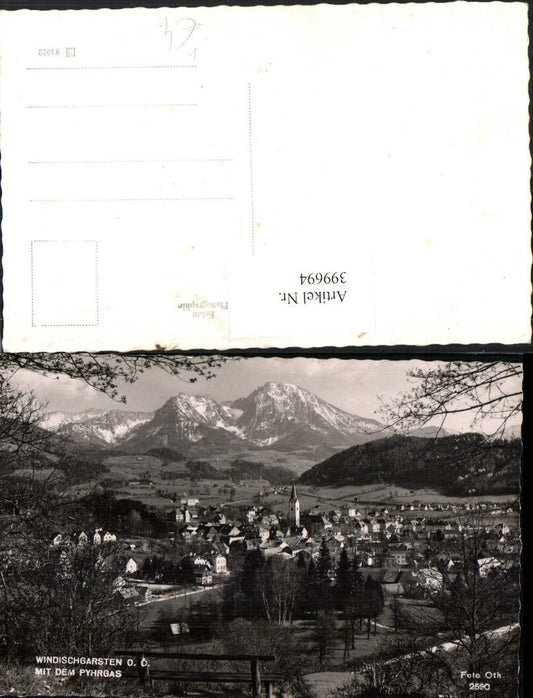 399694,Windischgarsten Totale m. Pyhrgas Bergkulisse pub Foto Oth 2590