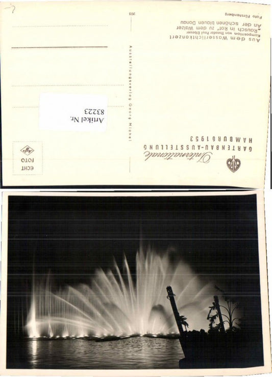 83223,Hamburg Gartenbau Ausstellung 1953 Wasserlichtkonzert