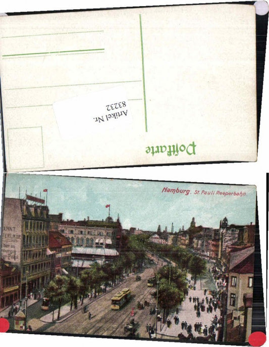 83232,Hamburg St Pauli Reeperbahn Strassenbahn