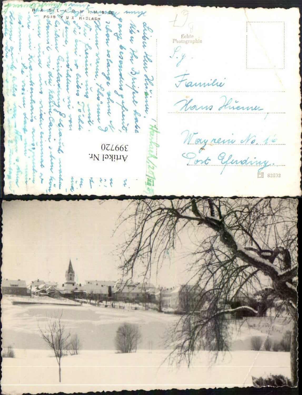 399720, Haslach an der Mühl Total winter scene pub photo Fux