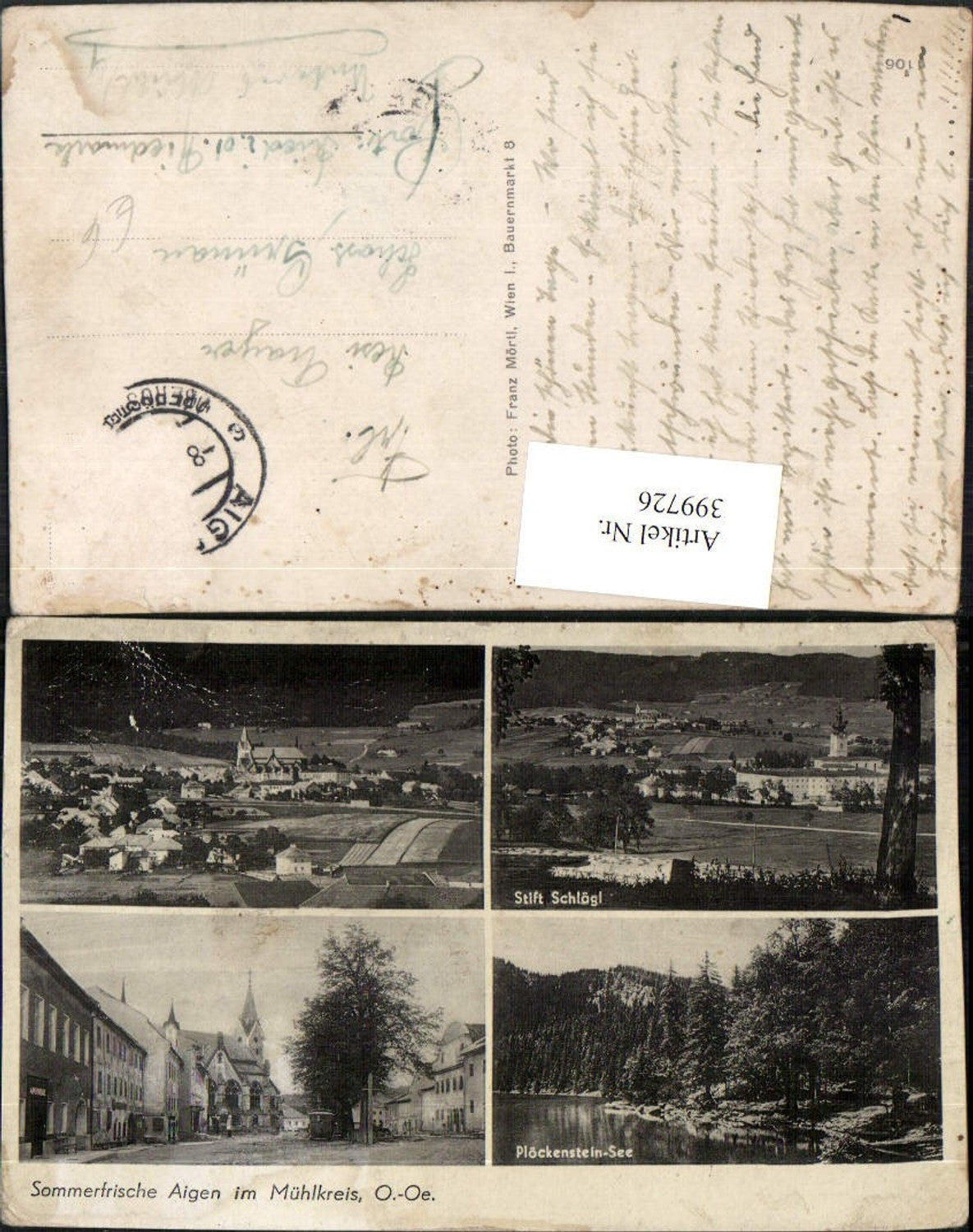 399726, Aigen im Mühlkreis Total view of Schlägl Abbey and Plöckenstein Lake Multi-view map