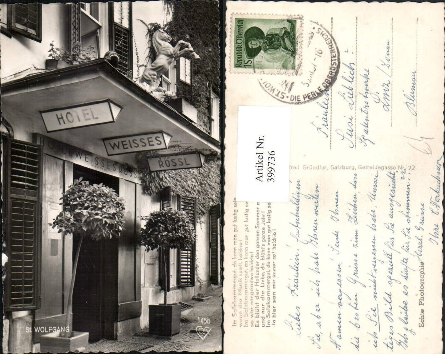 399736,St. Wolfgang Hotel Weisses Rössl pub Cosy 145b