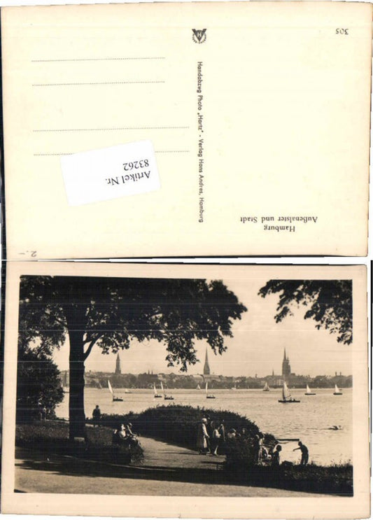 83262,Hamburg Außenalster m. Stadt Hafen Ufer