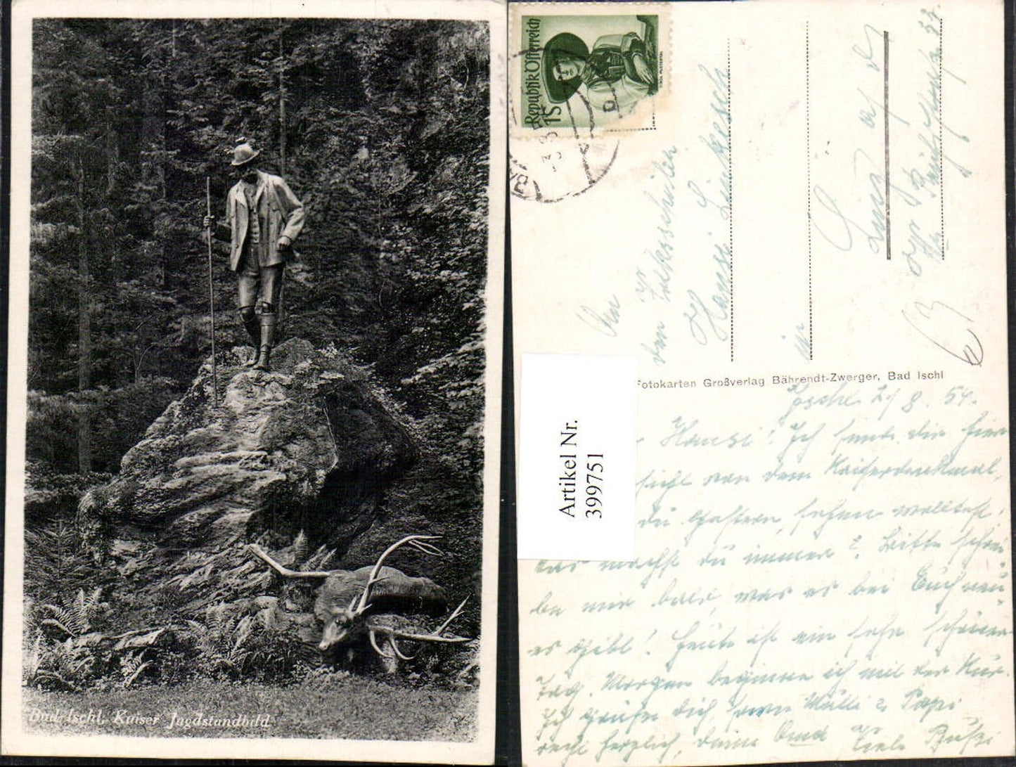 399751,Bad Ischl Kaiser Jagdstandbild Statue